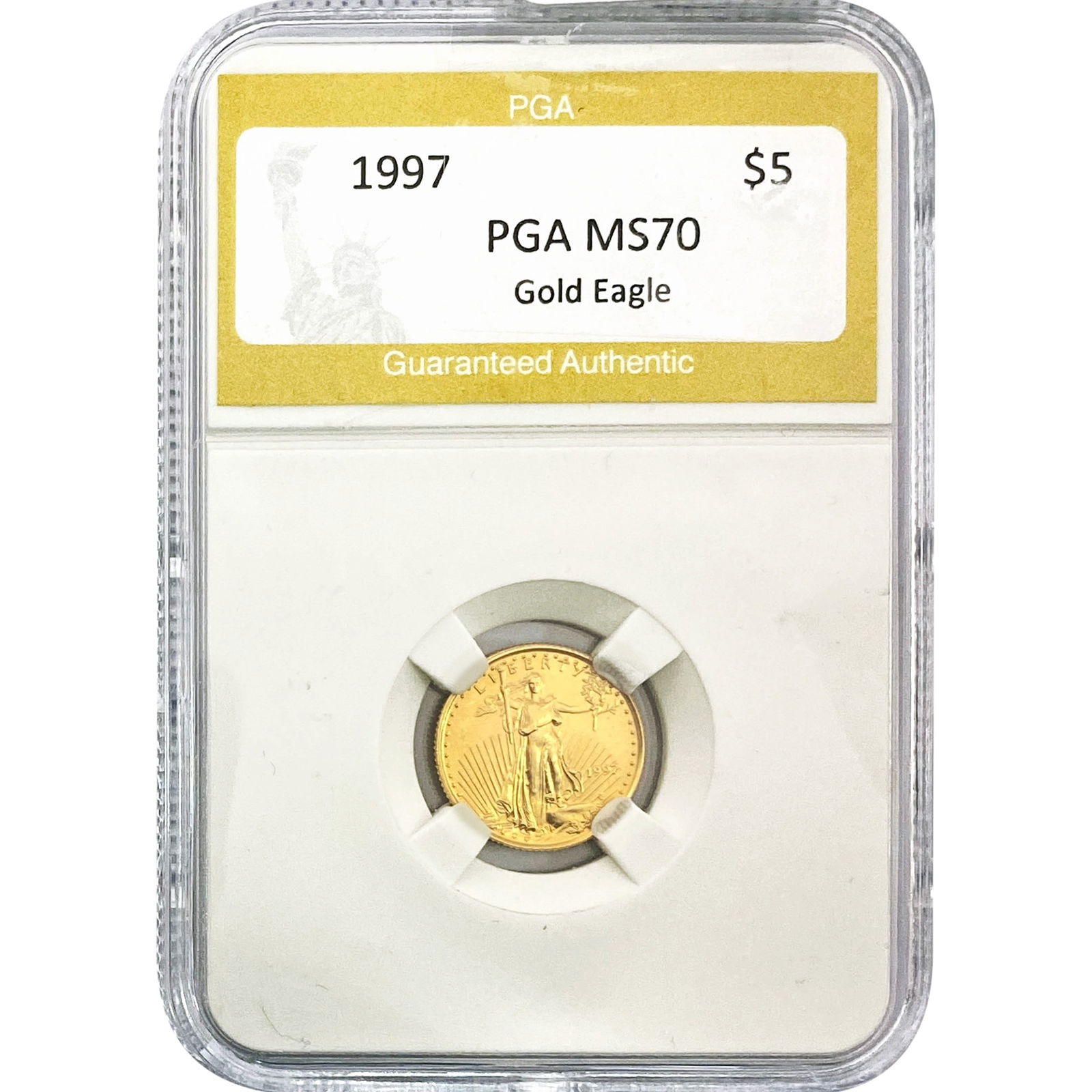 1997 1/10oz $5 Gold Eagle PGA MS70 (1 of 2)