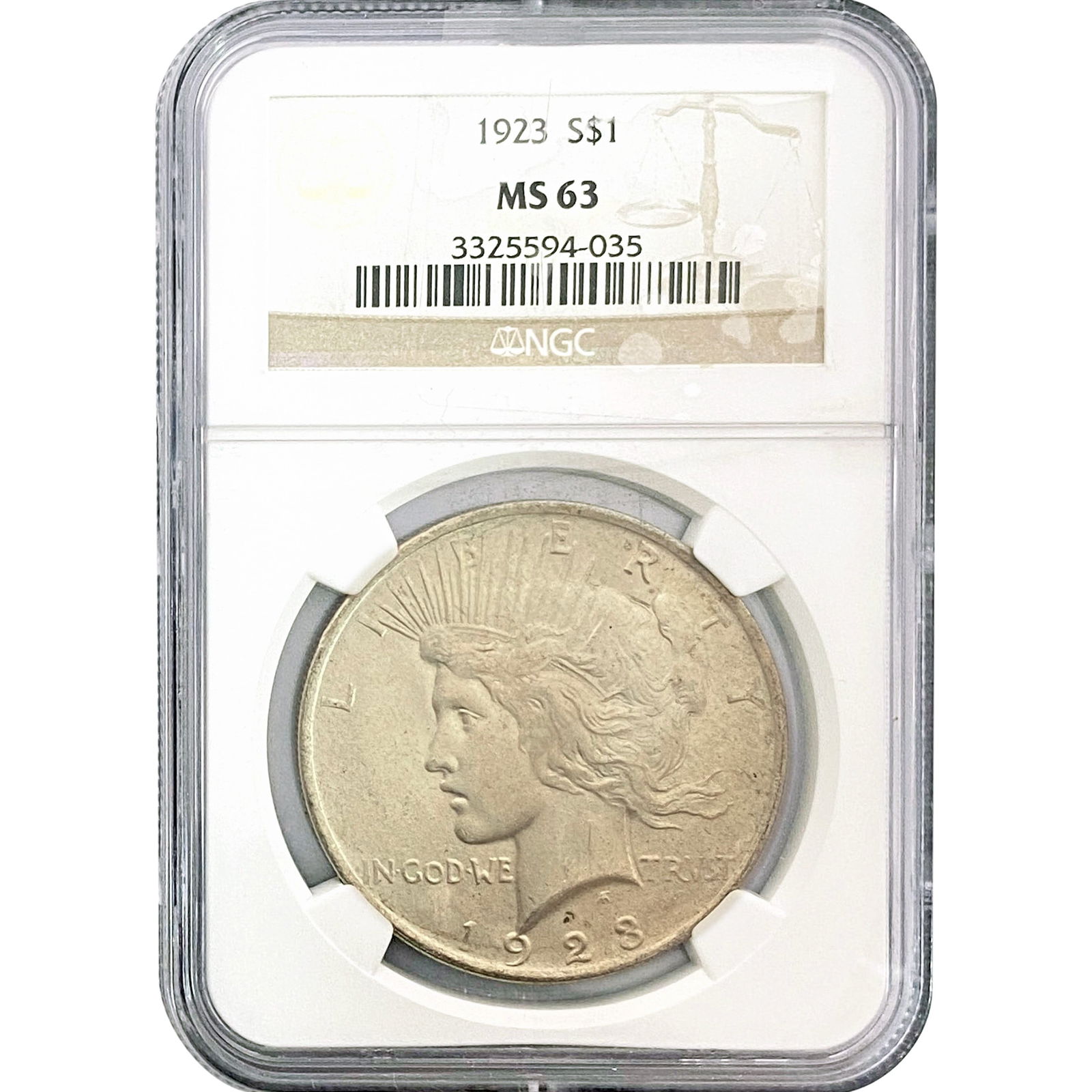 1923 Morgan Silver Dollar NGC MS63 (1 of 2)