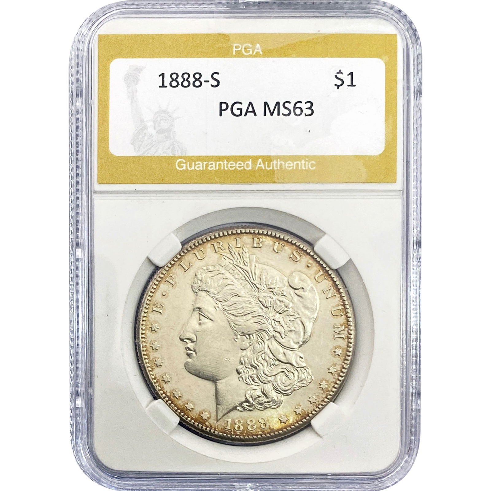1888-S Morgan Silver Dollar PGA MS63 (1 of 2)