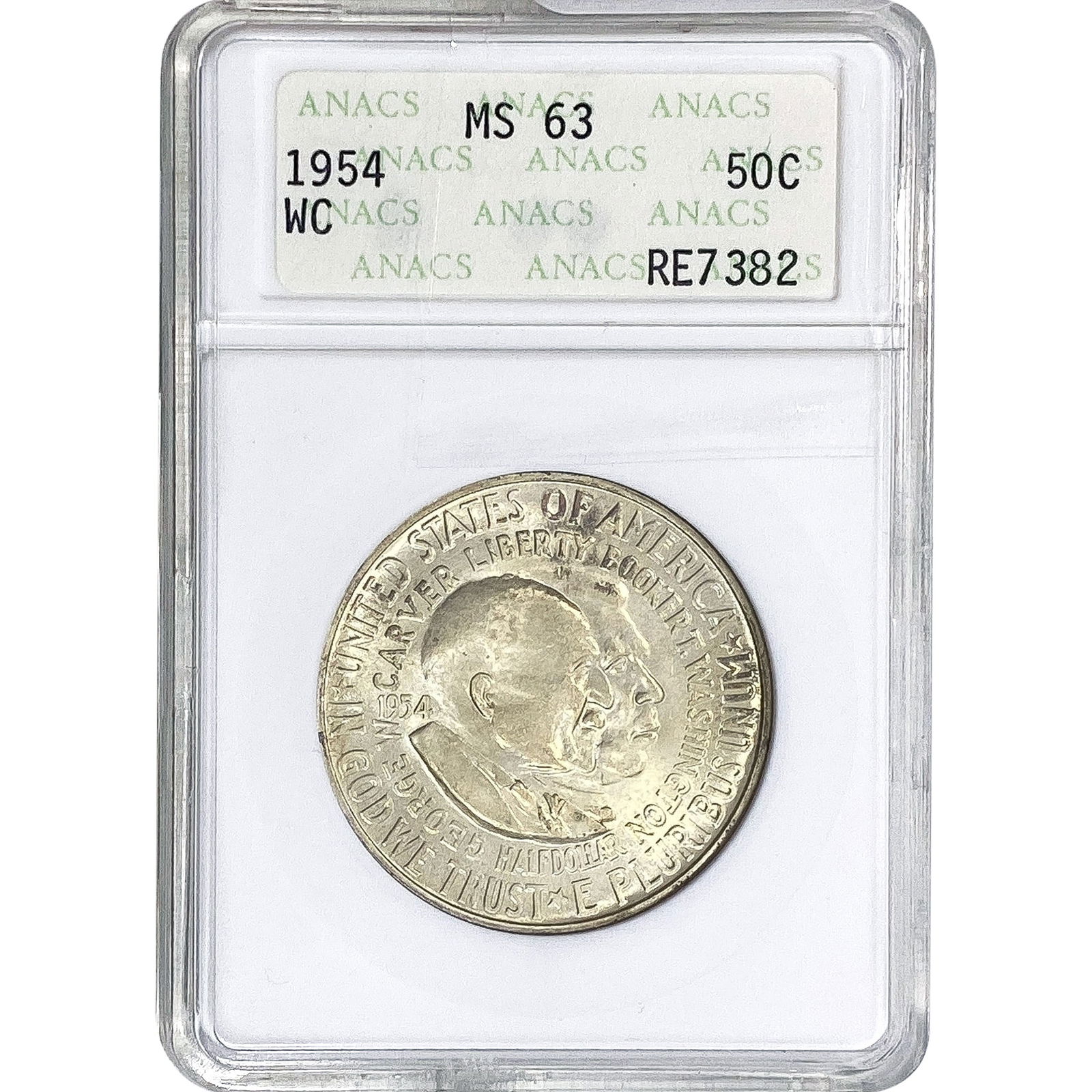 1954 Washington Carver Half Dollar ANACS MS63 (1 of 2)