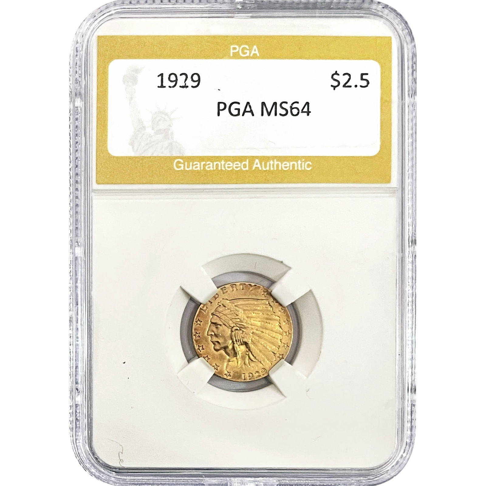 1929 $2.50 Gold Quarter Eagle PGA MS64 (1 of 2)