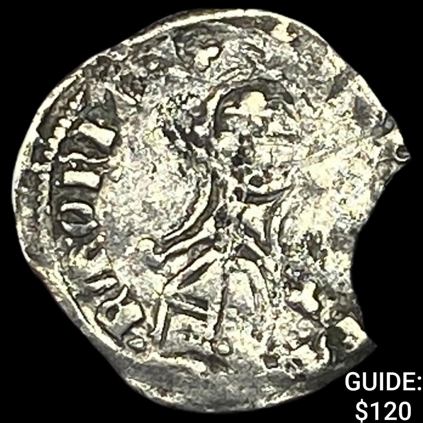 Serbia Stefan Uros IV Dusan 1346-1355 Silver Denier Cracked NEARLY UNCIRCULATED (1 of 2)