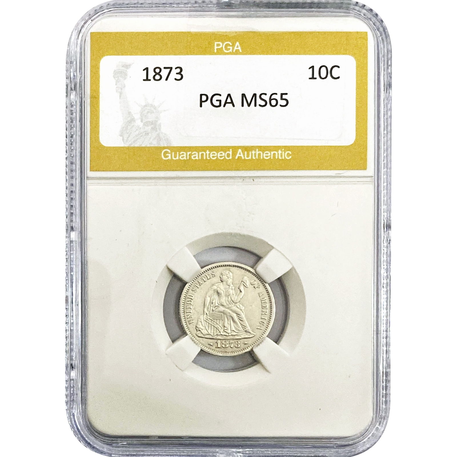1873 Seated Liberty Dime PGA MS65 (1 of 2)