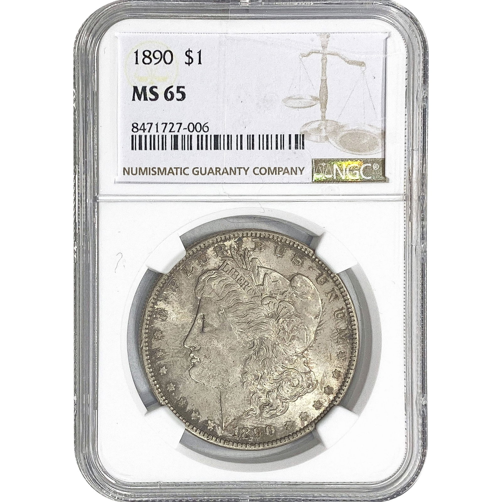 1890 Morgan Silver Dollar NGC MS65 (1 of 2)