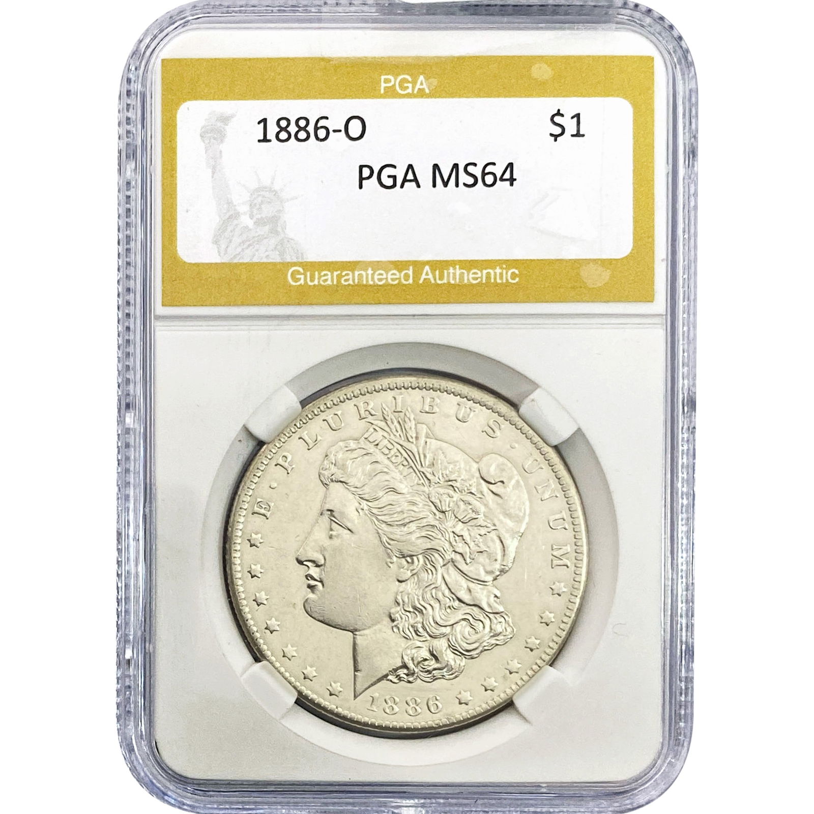 1886-O Morgan Silver Dollar PGA MS64 (1 of 2)