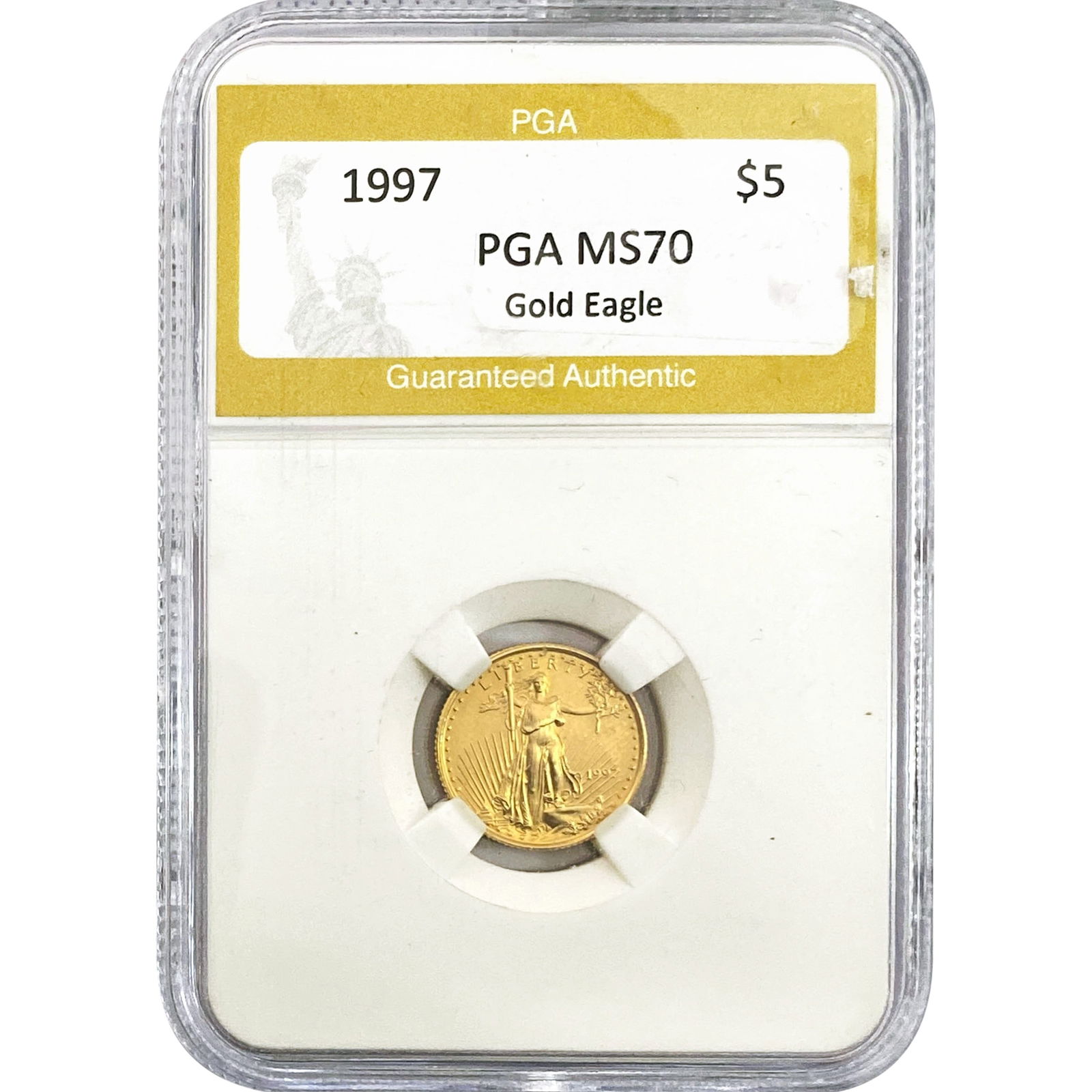1997 1/10oz $5 Gold Eagle PGA MS70 (1 of 2)