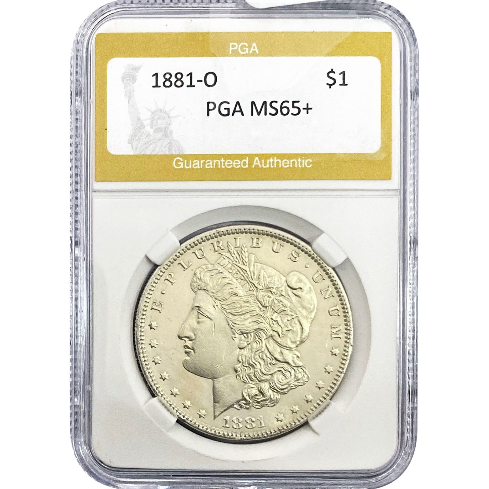 1881-O Morgan Silver Dollar PGA MS65+ (1 of 2)