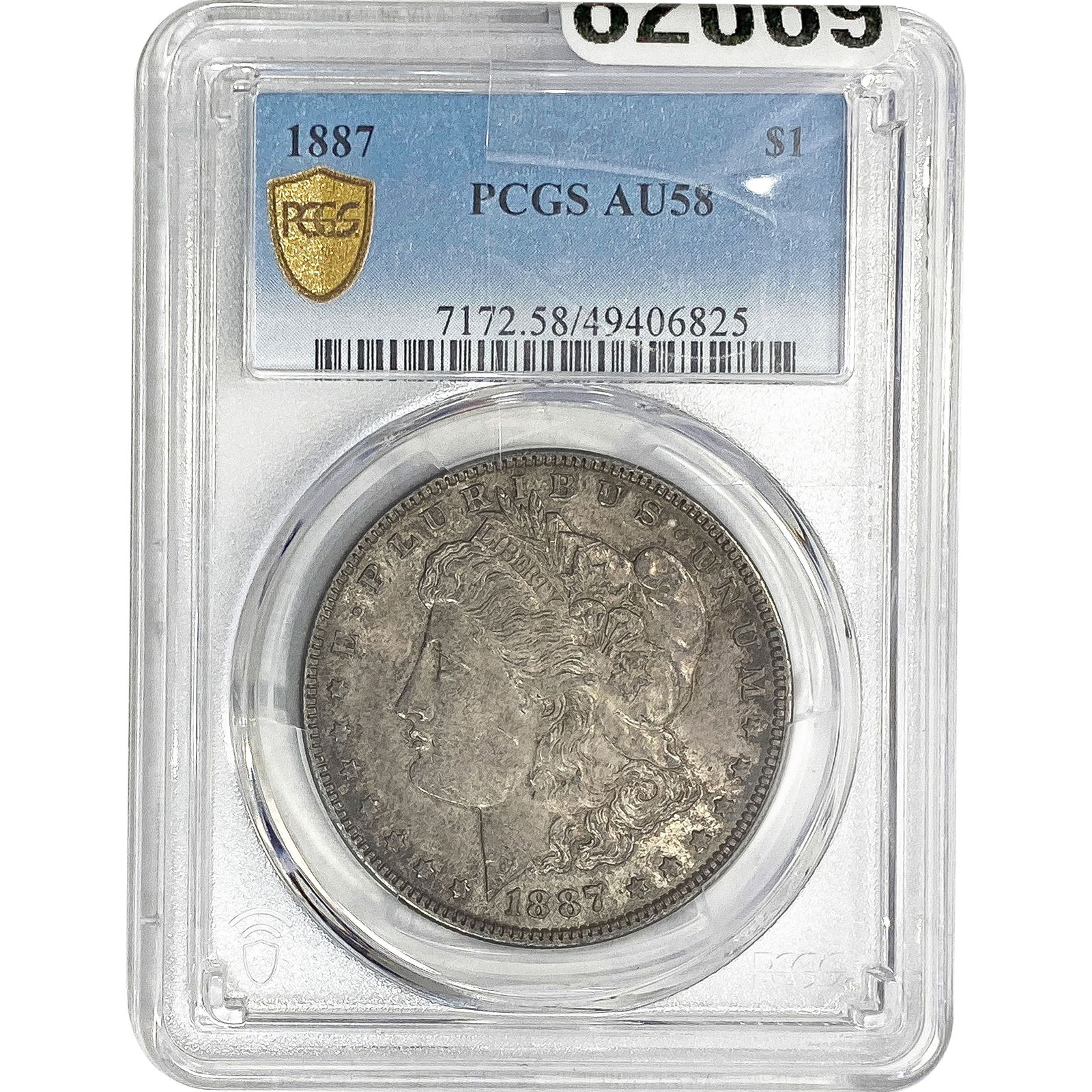 1887 Morgan Silver Dollar PCGS AU58 (1 of 2)