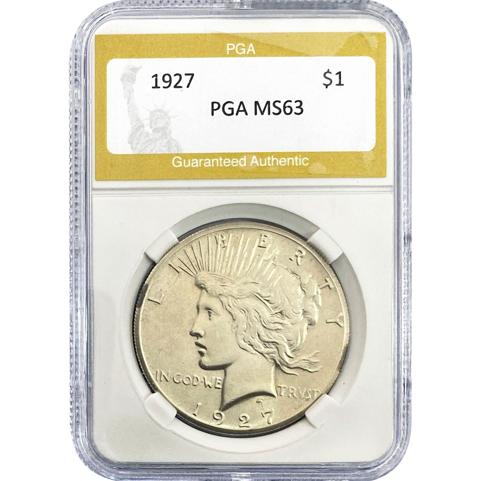 1927 Silver Peace Dollar PGA MS63 (1 of 2)