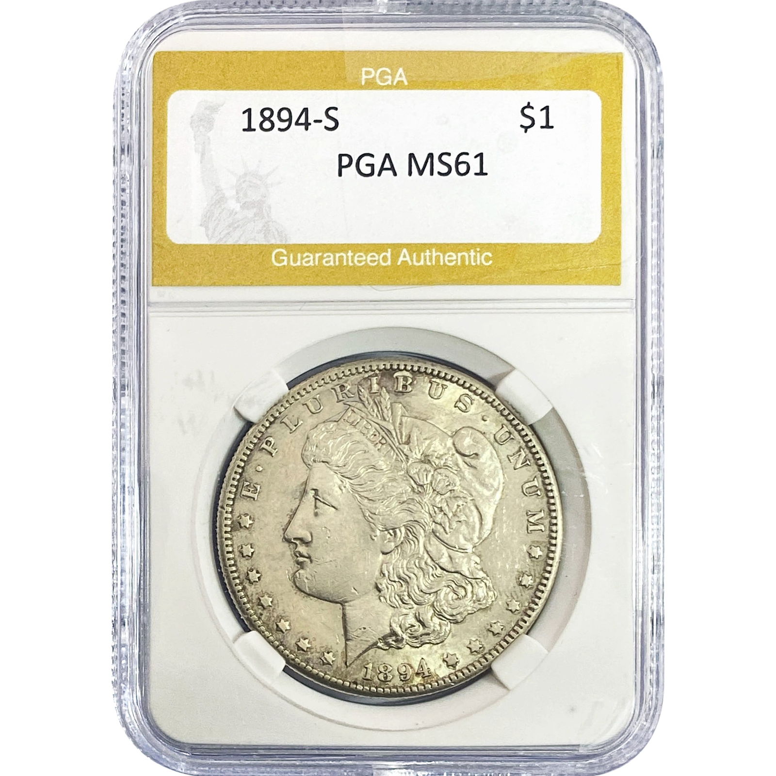 1894-S Morgan Silver Dollar PGA MS61 (1 of 2)