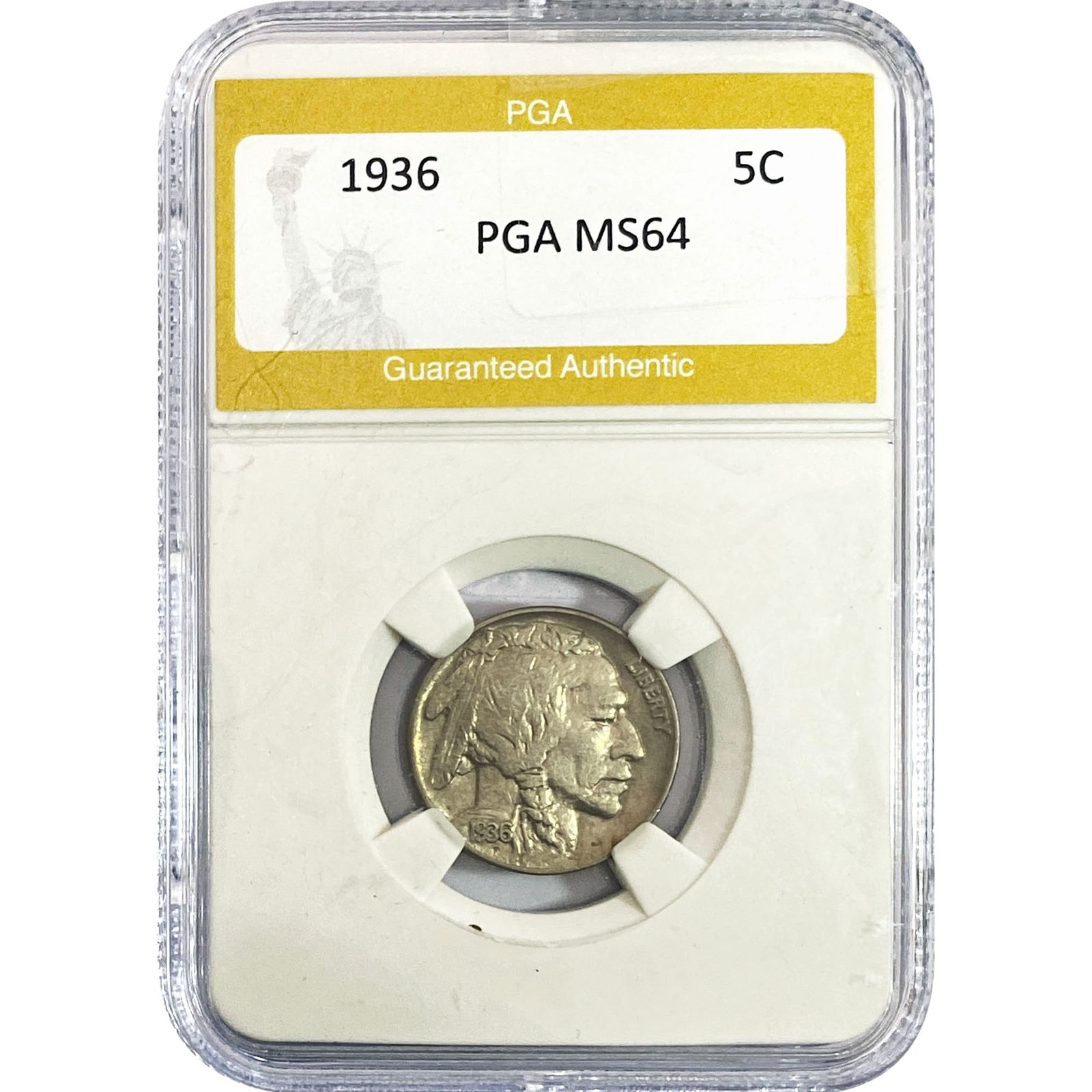 1936 Buffalo Nickel PGA MS64: 1936 Buffalo Nickel PGA MS64