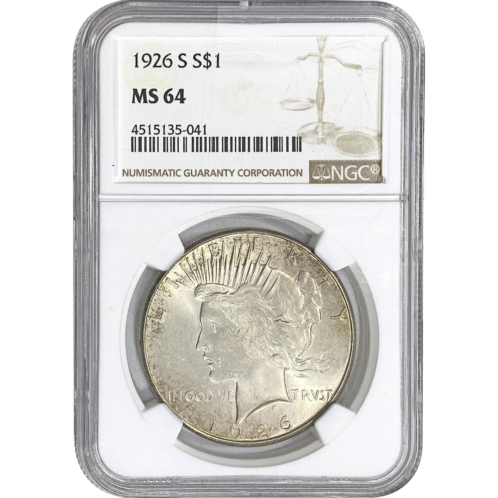 1926-S Silver Peace Dollar NGC MS64 (1 of 2)
