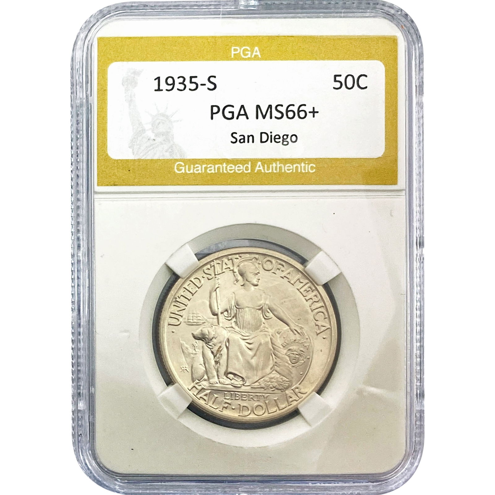 1935-S San Diego Half Dollar PGA MS66+ (1 of 2)