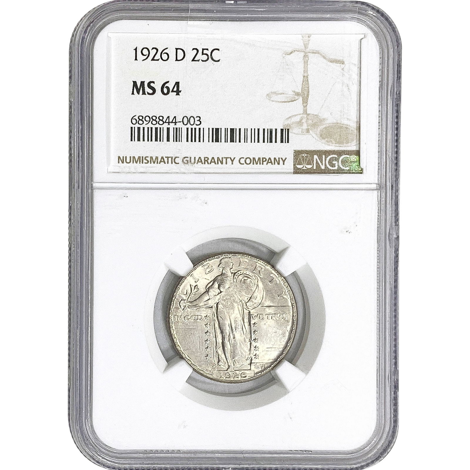 1926-D Washington Silver Quarter NGC MS64 (1 of 2)