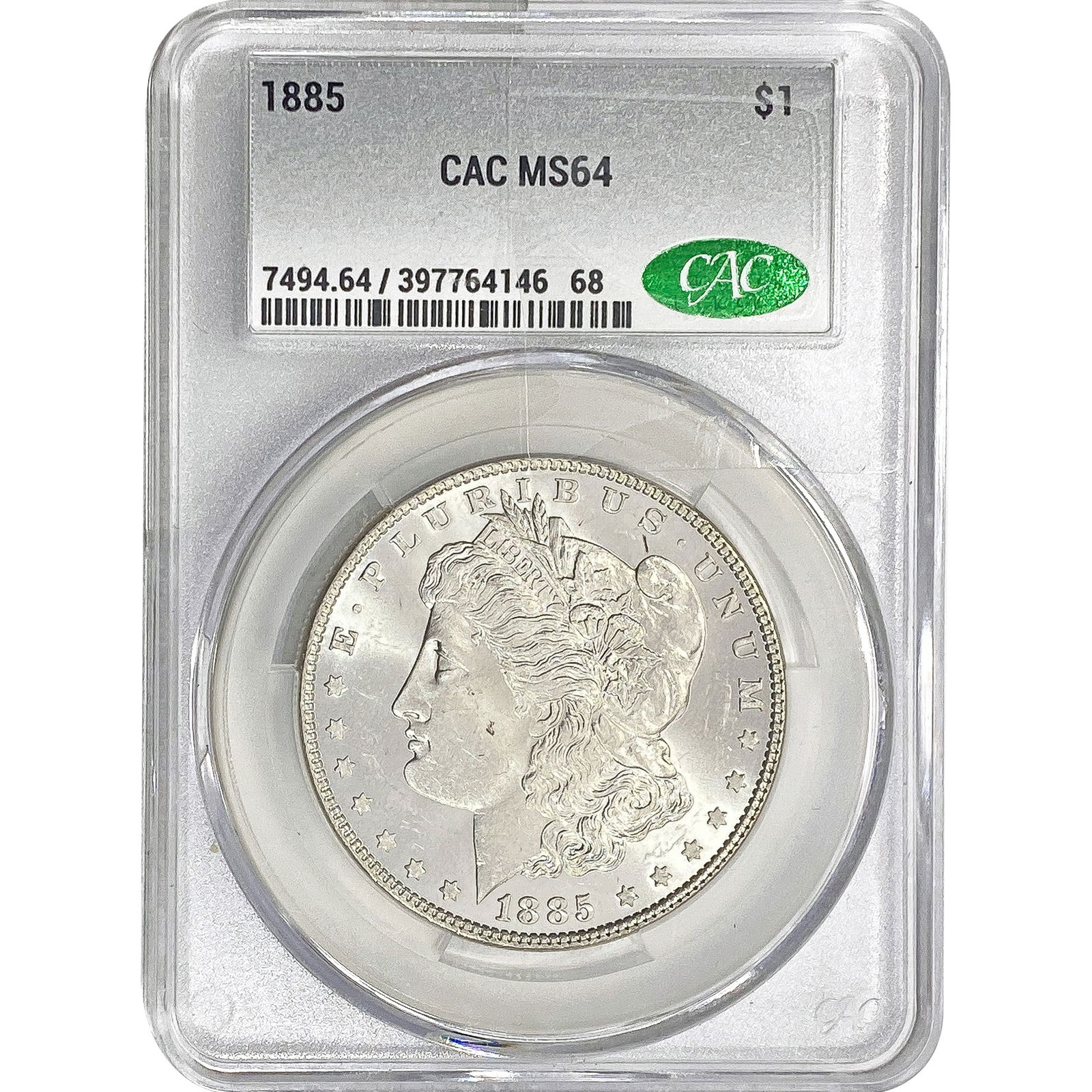 1885 Morgan Silver Dollar CAC MS64 (1 of 2)