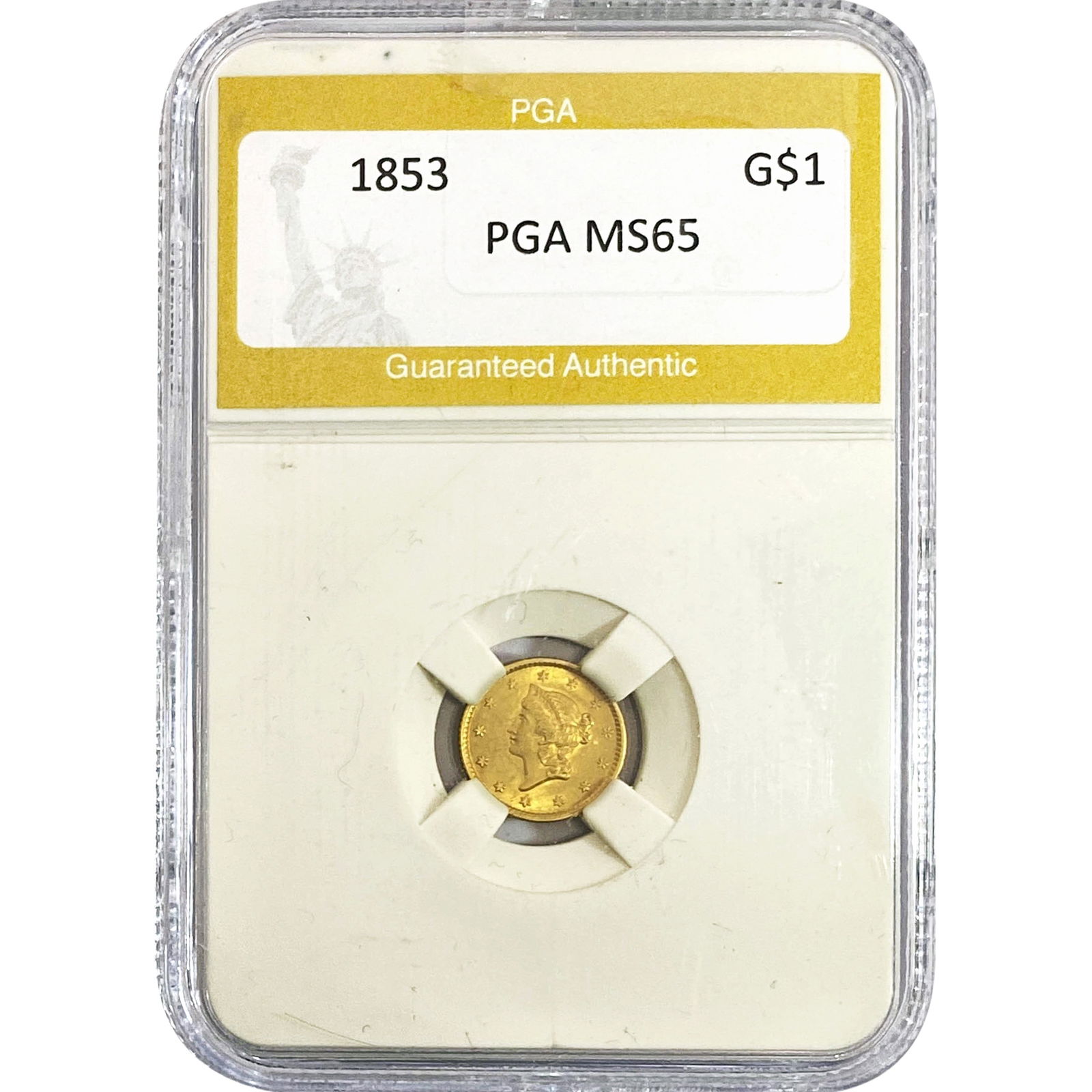 1853 Rare Gold Dollar PGA MS65 (1 of 2)