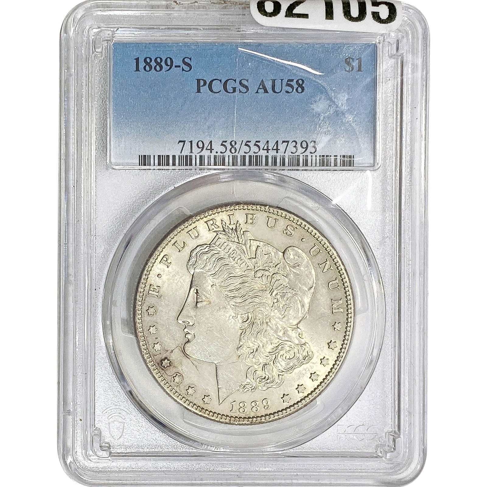 1889-S Morgan Silver Dollar PCGS AU58 (1 of 2)