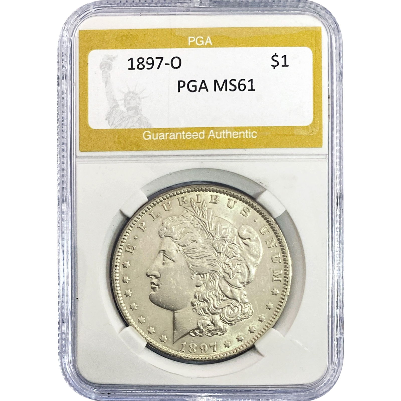 1897-O Morgan Silver Dollar PGA MS61 (1 of 2)