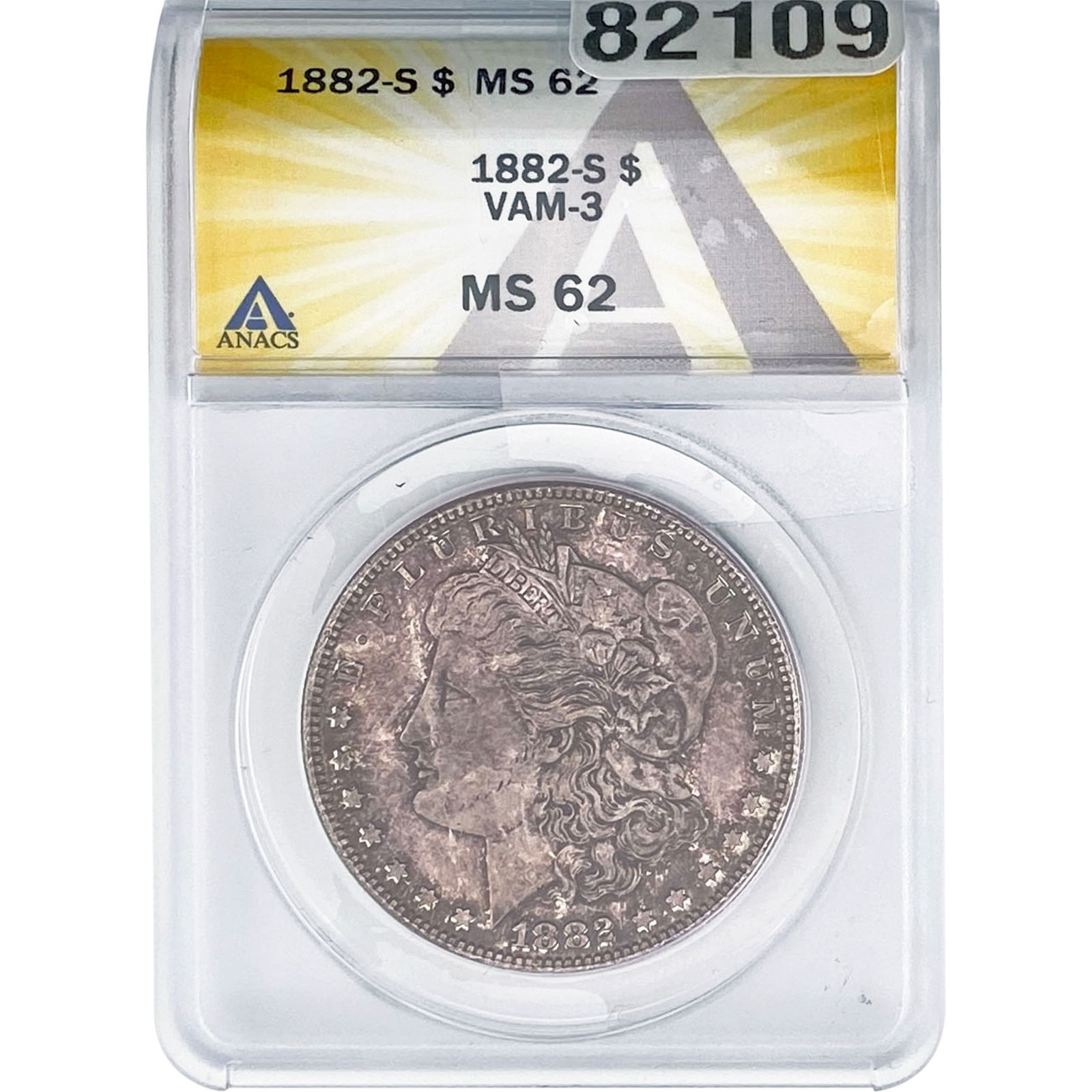 1882-S Morgan Silver Dollar ANACS MS62 VAM-3 (1 of 2)