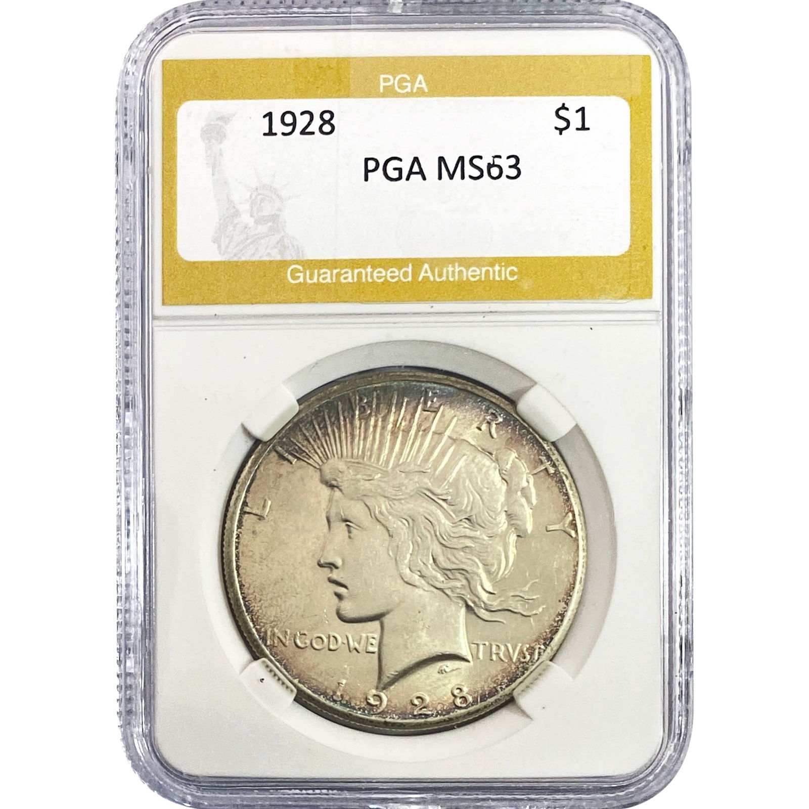 1928 Silver Peace Dollar PGA MS63 (1 of 2)