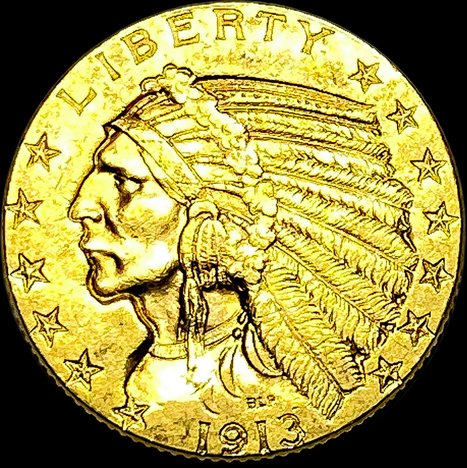 1913 Indian Head Half Eagle $5 Gold UNCIRCULATED (1 of 2)