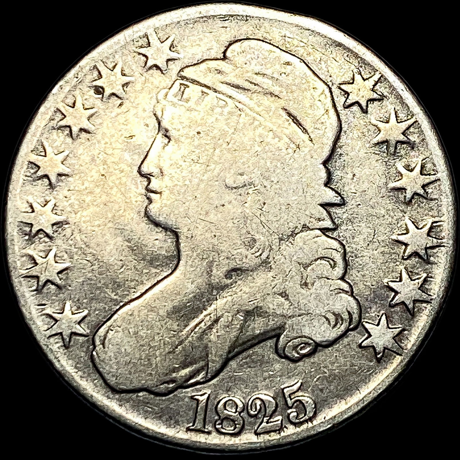 1825 Capped Bust Half Dollar NICELY CIRCULATED (1 of 2)
