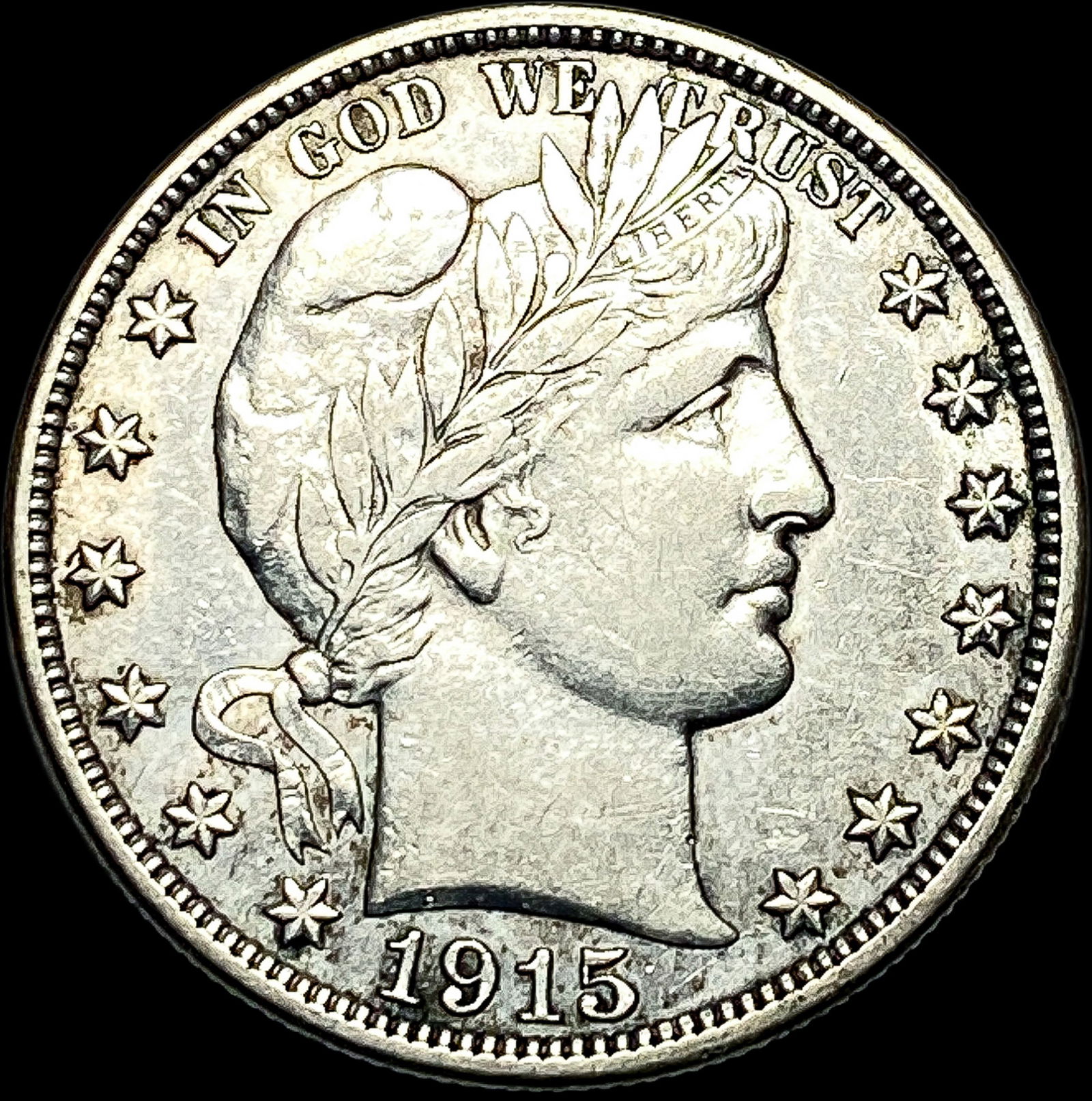 1915-D Silver Barber Half Dollar CLOSELY UNCIRCULATED (1 of 2)