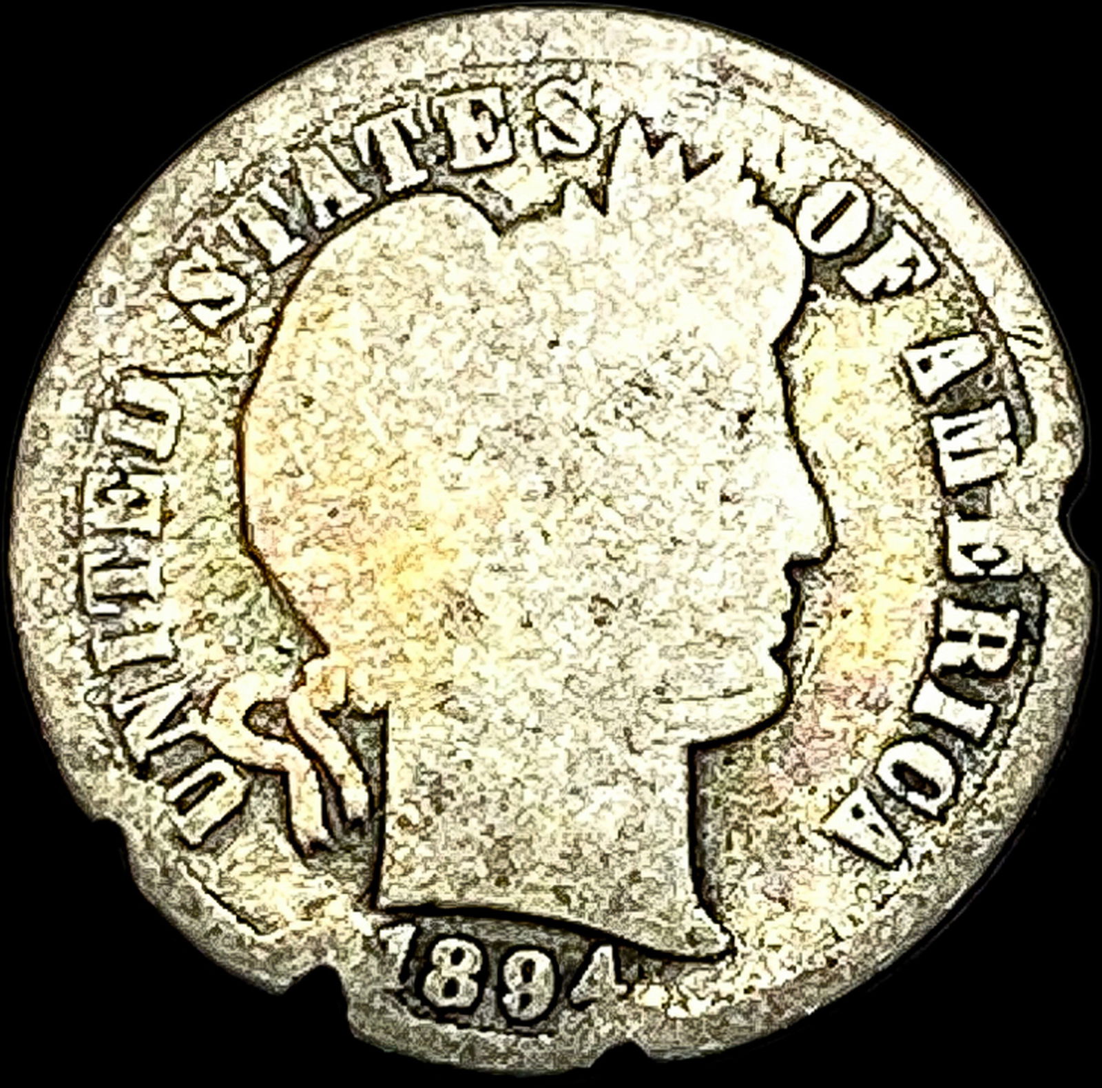 1894 Barber Dime NICELY CIRCULATED (1 of 2)