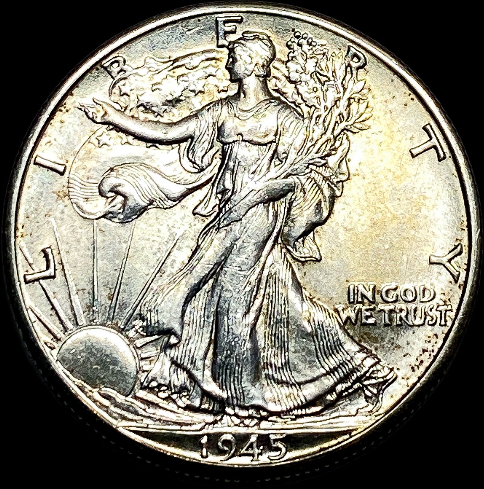 1945-D Silver Walking Liberty Half Dollar UNCIRCULATED (1 of 2)