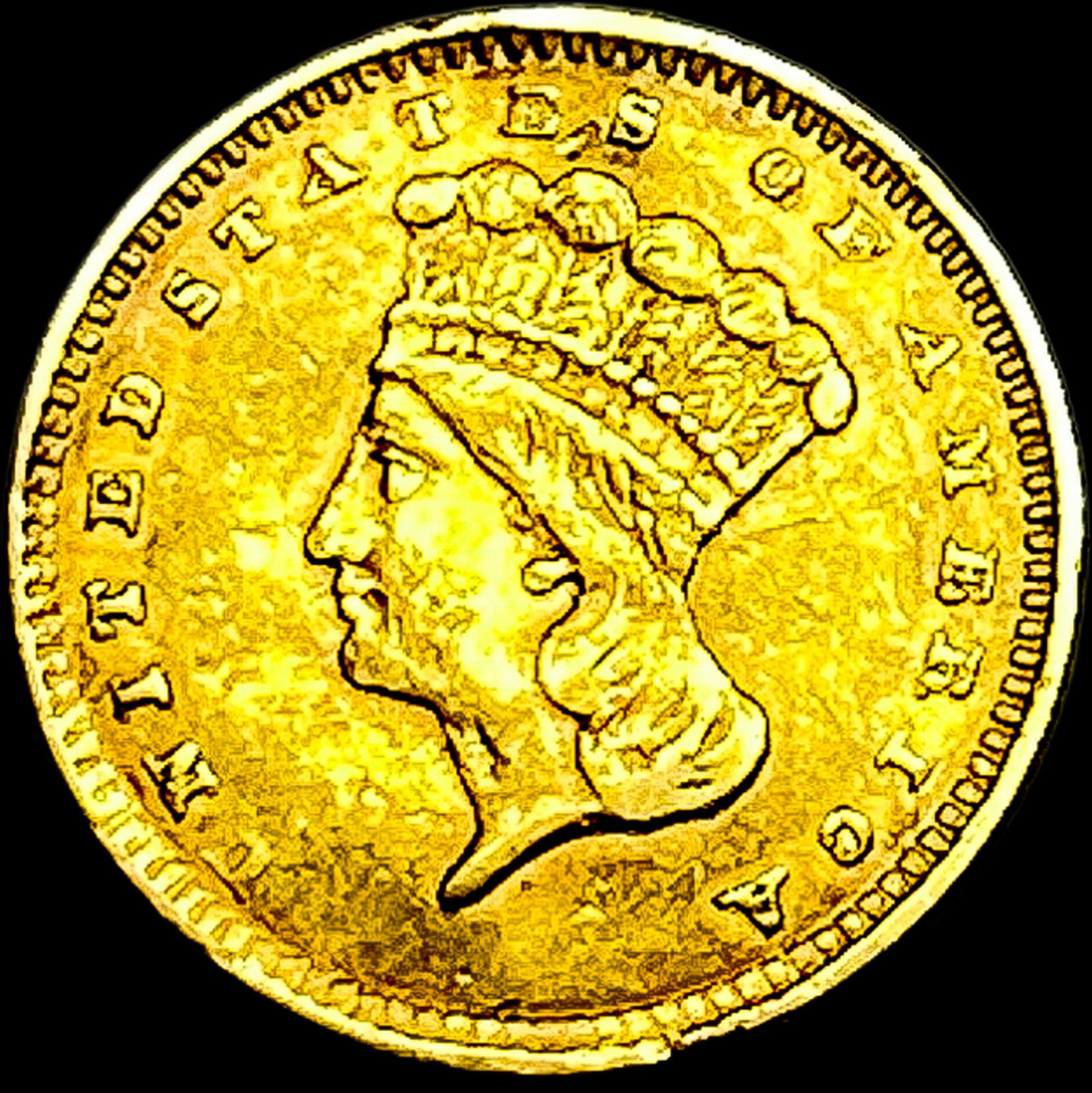1855 Gold $1 Indian Head Type 2 UNCIRCULATED (1 of 2)