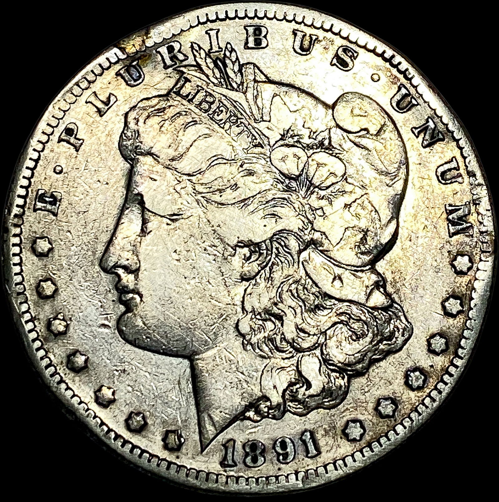 1891-CC Silver Morgan Dollar LIGHTLY CIRCULATED (1 of 2)