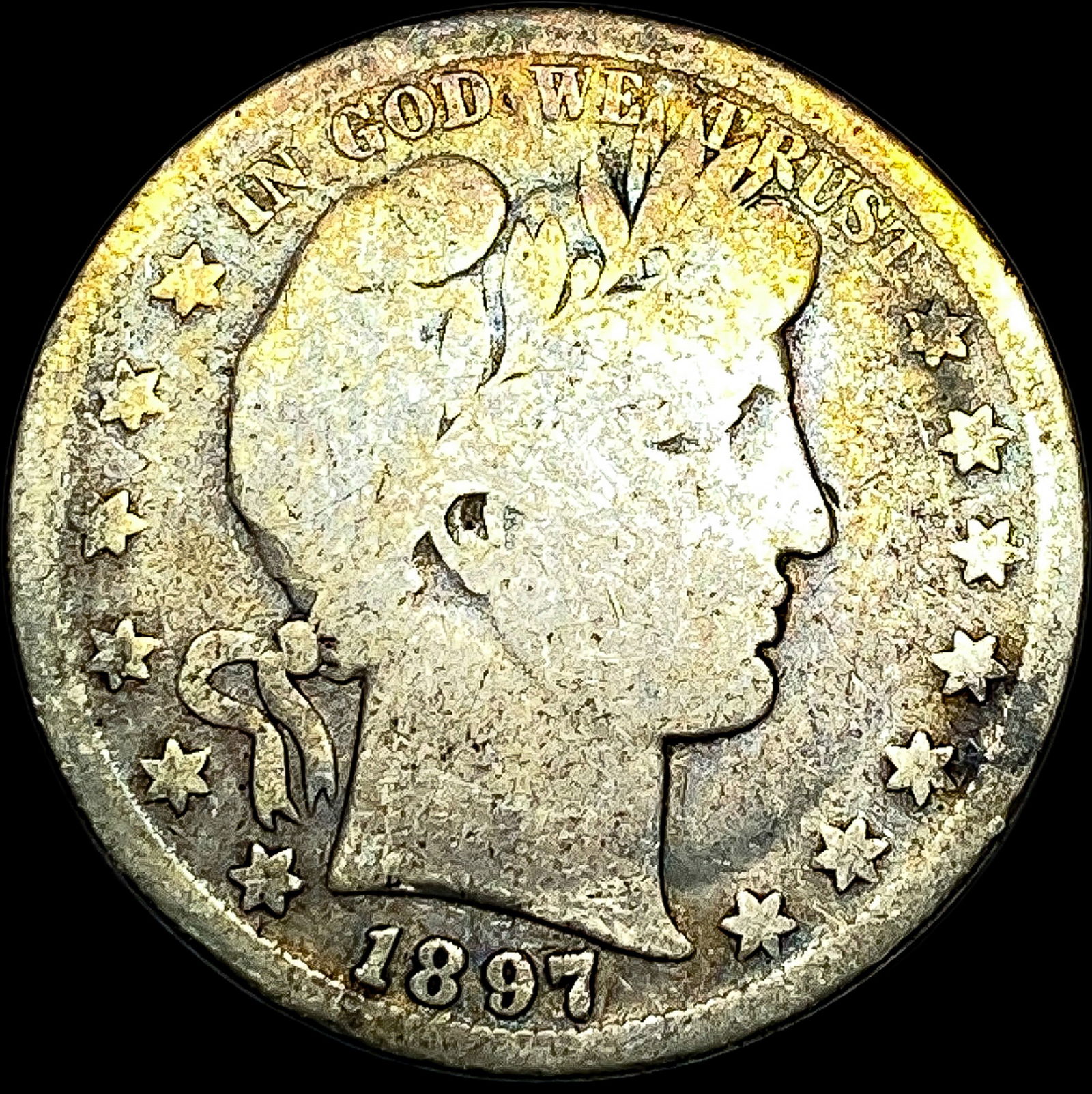 1897-S Silver Barber Half Dollar NICELY CIRCULATED (1 of 2)