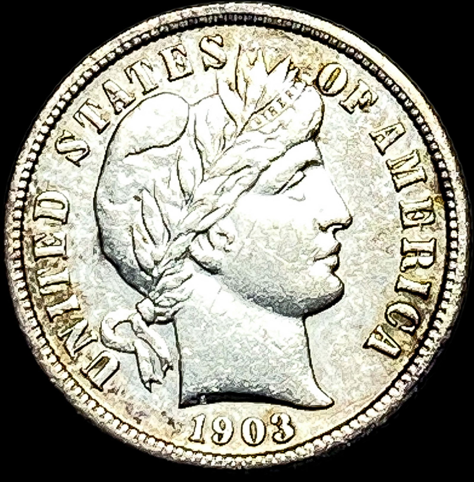 1903-S Silver Barber Dime CLOSELY UNCIRCULATED (1 of 2)