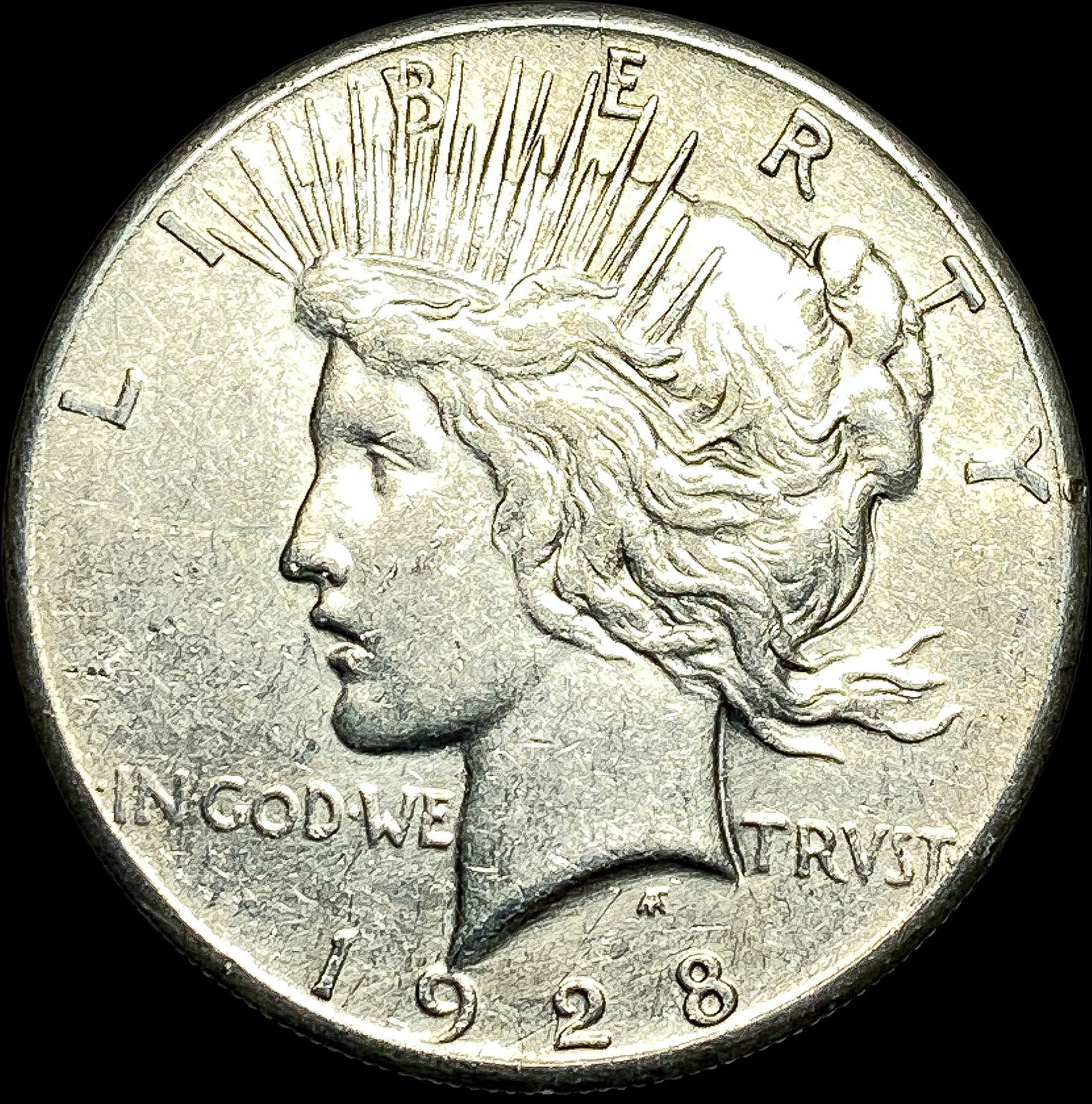 1928-S Silver Peace Dollar CLOSELY UNCIRCULATED (1 of 2)