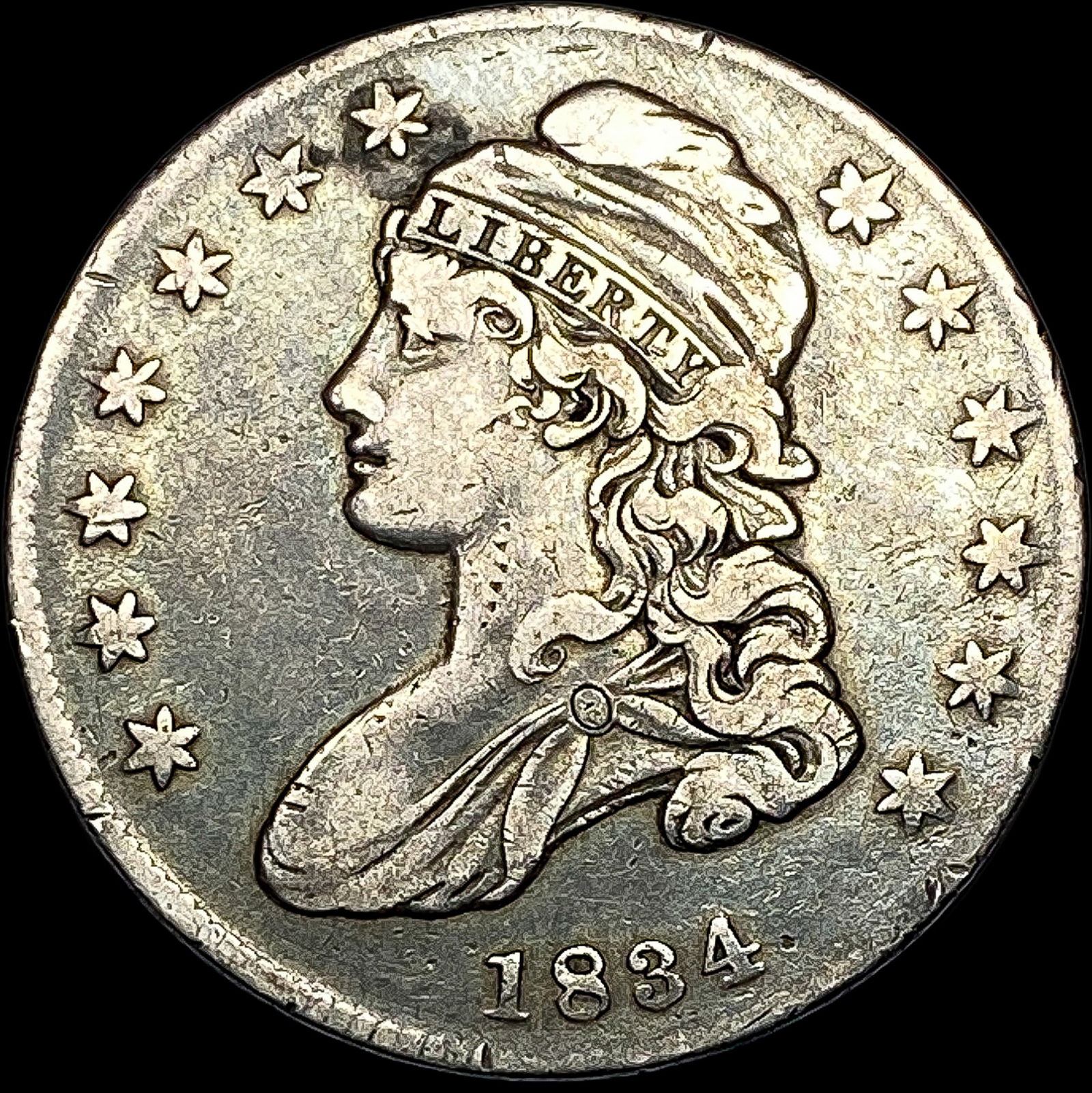 1834 Capped Bust Half Dollar NEARLY UNCIRCULATED (1 of 2)