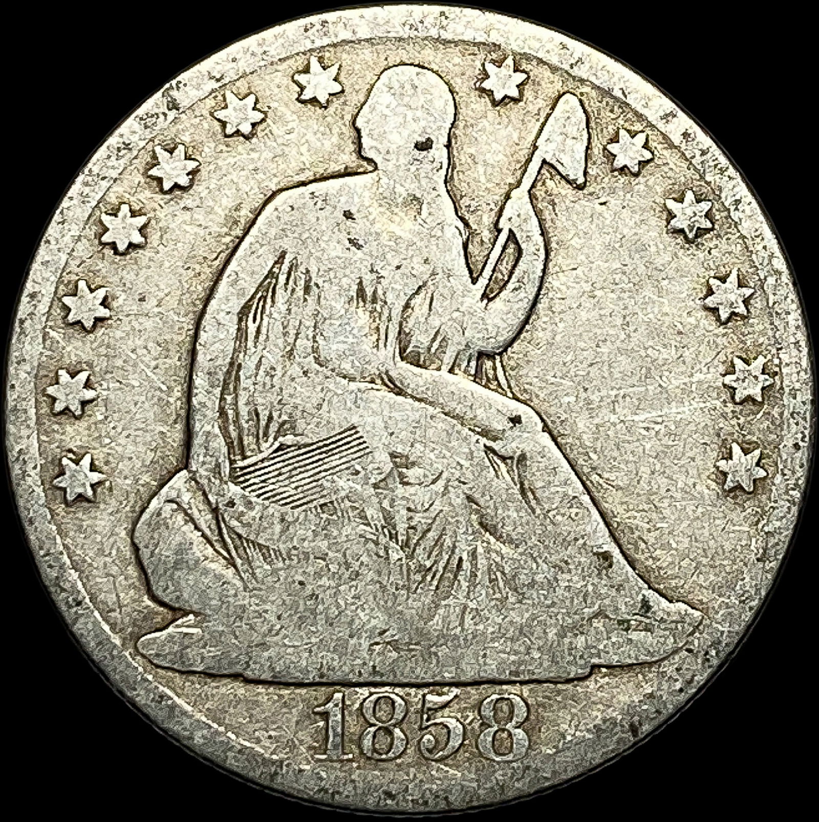 1858-O Silver Half Dollar NICELY CIRCULATED (1 of 2)