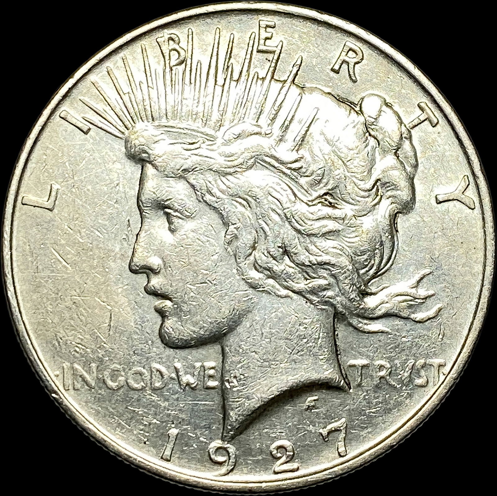 1927-D Silver Peace Dollar CLOSELY UNCIRCULATED (1 of 2)