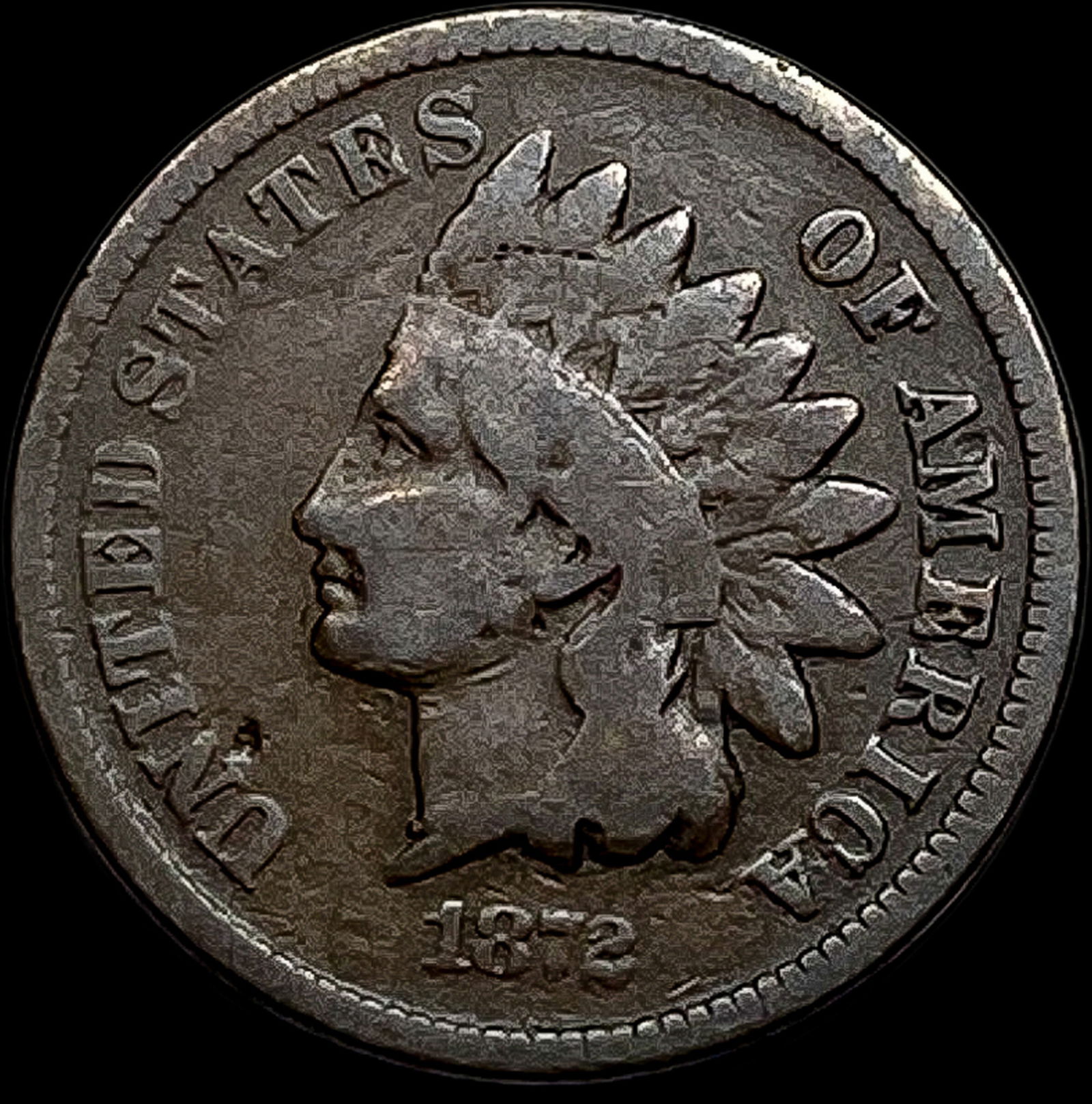 1872 Indian Head Cent NICELY CIRCULATED (1 of 2)