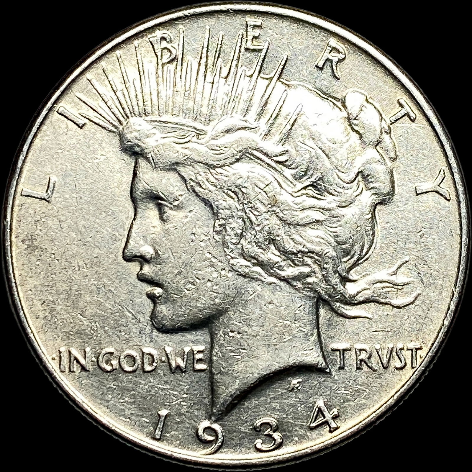 1934 Silver Peace Dollar CLOSELY UNCIRCULATED (1 of 2)