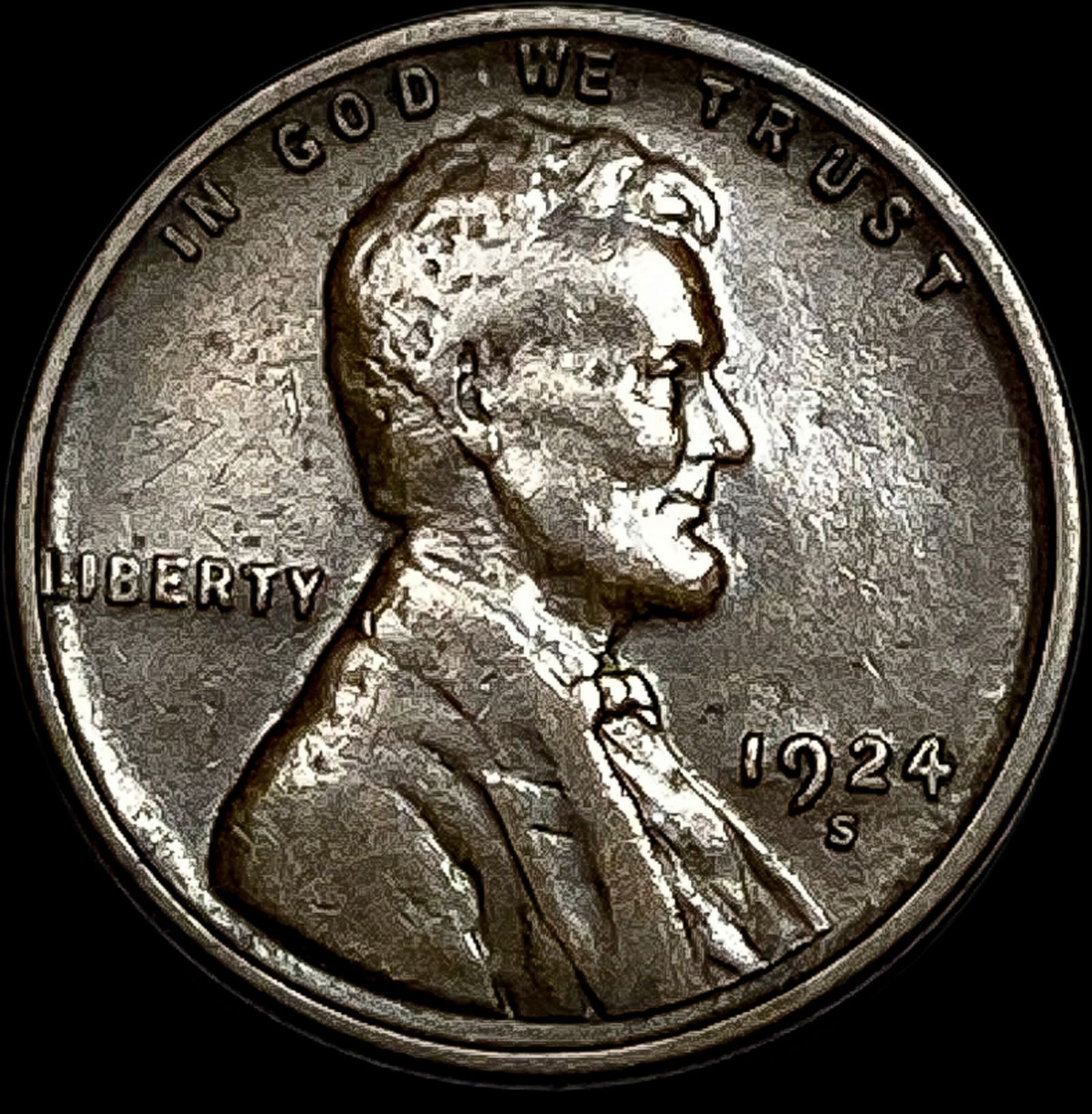 1924-S Lincoln Wheat Cent NEARLY UNCIRCULATED (1 of 2)