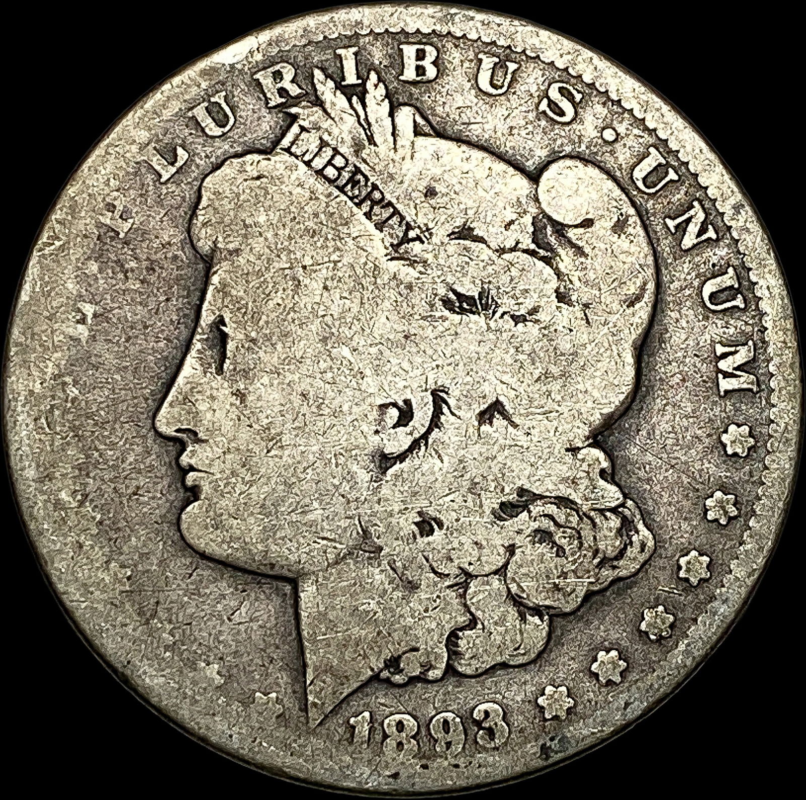1893-CC Silver Morgan Dollar NICELY CIRCULATED (1 of 2)
