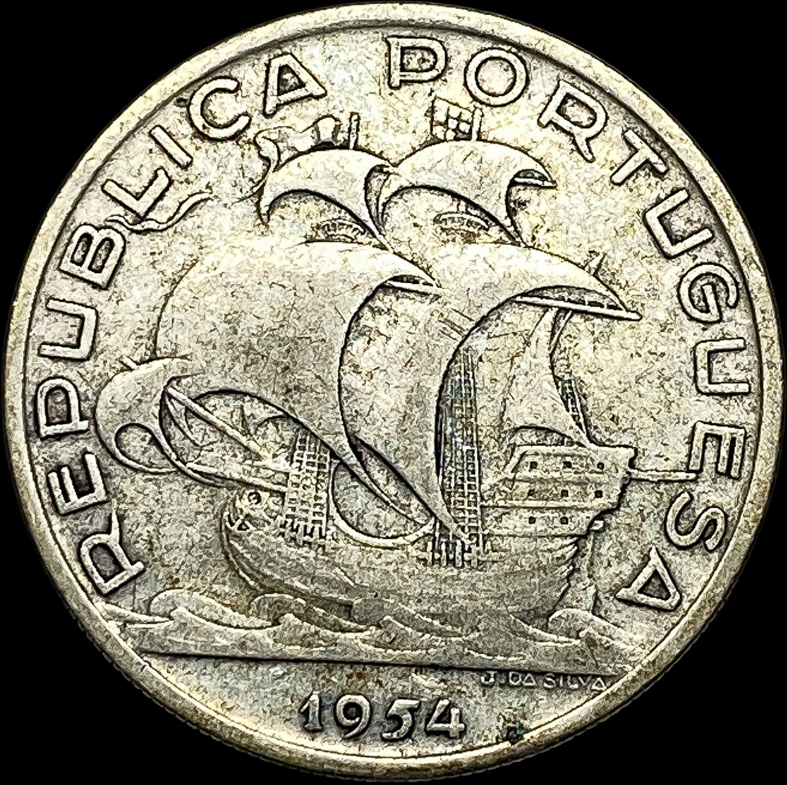 1954 Portugal Silver 10 Escudos HIGH GRADE (1 of 2)