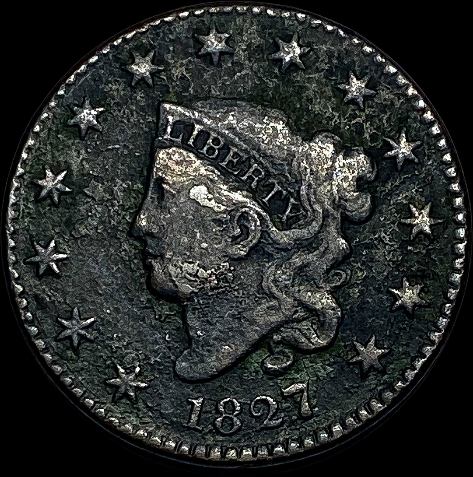 1827 Coronet Head Large Cent HIGH GRADE (1 of 2)