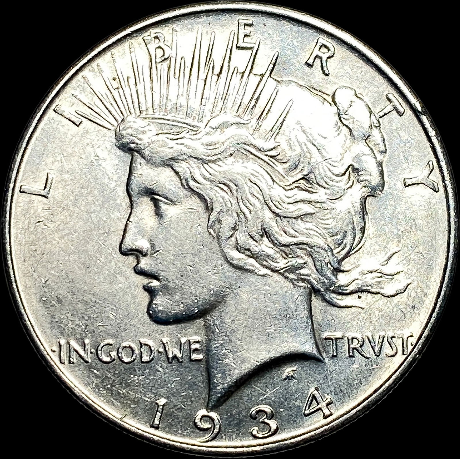 1934 Silver Peace Dollar CHOICE AU (1 of 2)