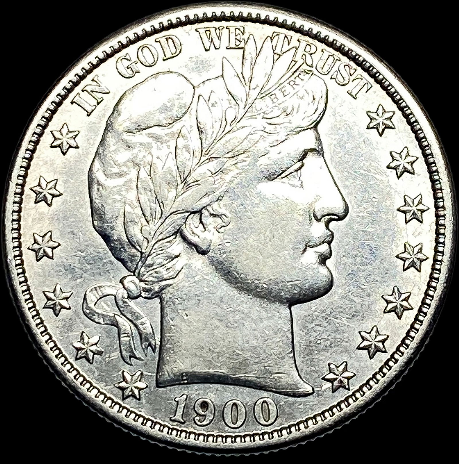 1900-S Silver Barber Half Dollar CLOSELY UNCIRCULATED (1 of 2)