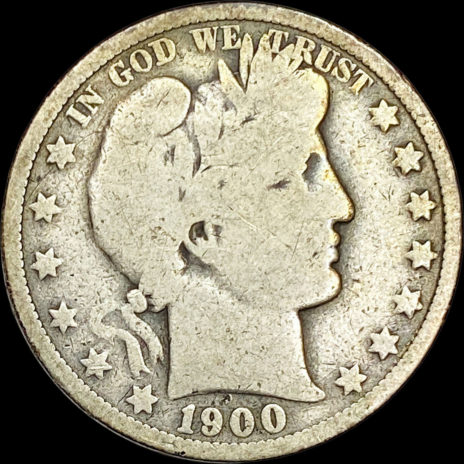 1900-O Silver Barber Half Dollar NICELY CIRCULATED (1 of 2)