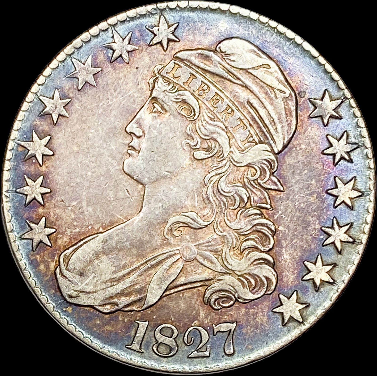 1827 Capped Bust Half Dollar CLOSELY UNCIRCULATED (1 of 2)