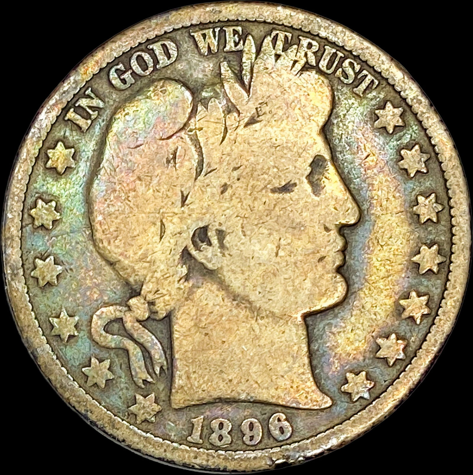 1896-O Silver Barber Half Dollar NICELY CIRCULATED (1 of 2)