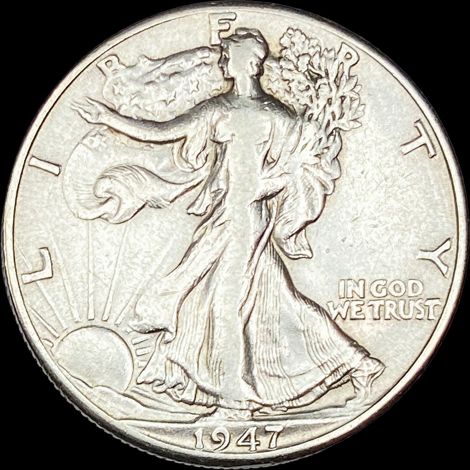 1947-D Silver Half Dollar CLOSELY UNCIRCULATED (1 of 2)