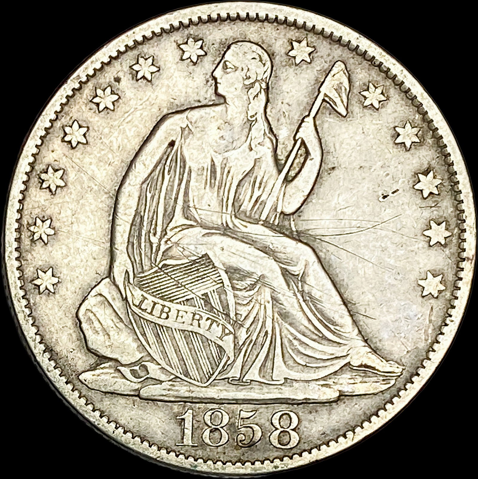 1858-O Silver Half Dollar HIGH GRADE (1 of 2)